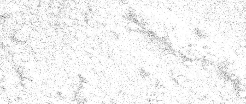 Grunge noise gradient texture. Dirty grain background. Dotted halftone overlay. Sand dust distressed wallpaper. Grungy grit pattern. Black white random dot texture for poster, banner, print