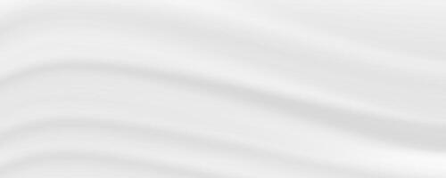 Smooth grey wave background. Subtle silver curve lines texture. Abstract gray template for graphic design, medical or tech wallpaper, poster, flyer, brochure. Wide gris pattern vector
