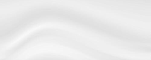 Smooth grey wave background. Subtle silver curve lines texture. Abstract gray template for graphic design, medical, tech, cosmetic wallpaper, poster, flyer, brochure. Wide gris pattern vector