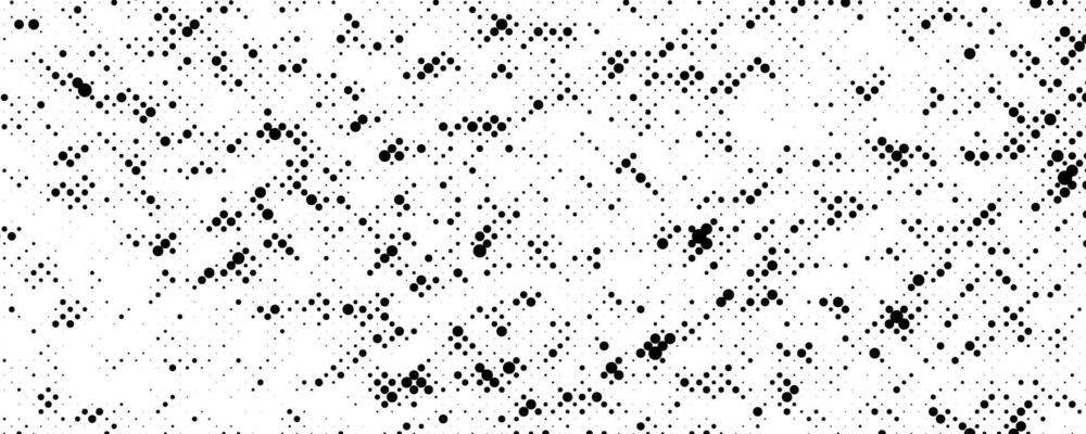Halftone grit noise texture. Grunge halftone background. Black and white dotted sand noise wallpaper. Retro comic pixelated backdrop. Dirty grain spots, stains, dots rugged textured overlay.