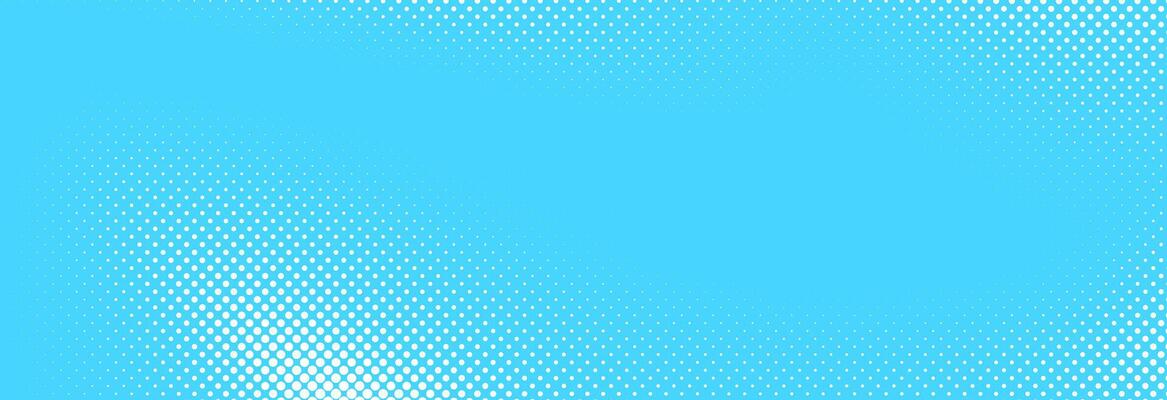 Light blue halftone pattern. Retro comic gradient background. Turquoise pixelated dotted texture overlay. Cartoon pop art faded gradient pattern. Backdrop for poster, banner, advertisement
