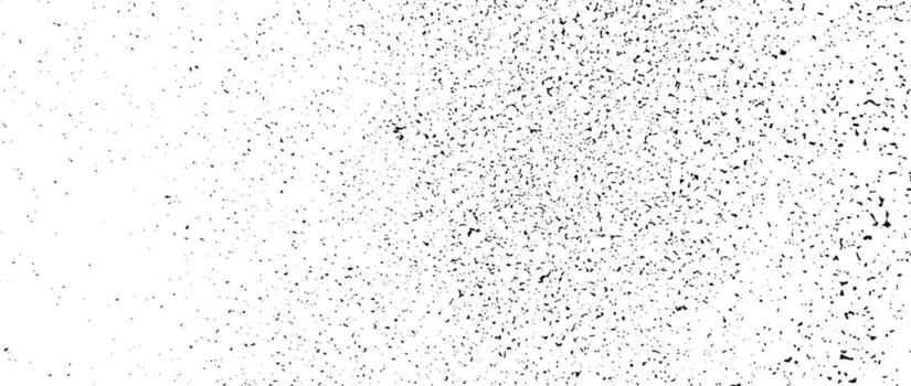 Gritty grunge gradient texture. Black grain overlay background. Distressed noise surface with dust, sand, particles, specks. Rough dirty speckled backdrop of concrete, cement, gravel. vector