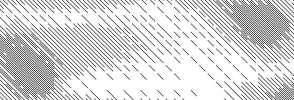 Diagonal dash line texture. Black slanted dashed lines pattern background. Straight tilt interrupted stripes wallpaper. Abstract dither rasterized grunge overlay. Wide dotted ripple texture vector