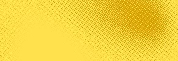 Yellow halftone pattern. Retro comic gradient background. Bright sunny pixelated dotted texture overlay. Cartoon pop art faded gradient pattern. Backdrop for poster, banner, advertisement vector