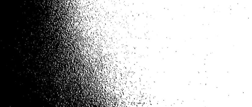 negro arenoso grunge degradado textura. grano cubrir antecedentes. afligido ruido superficie con polvo, arena, partículas, motas, motas áspero sucio gránulo fondo de concreto, cemento, grava vector