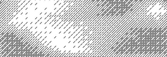 Dashed line diagonal texture. Slanted dash lines pattern background. Straight tilted interrupted stripes wallpaper. Abstract dither rasterized grunge overlay. Wide rippled texture vector