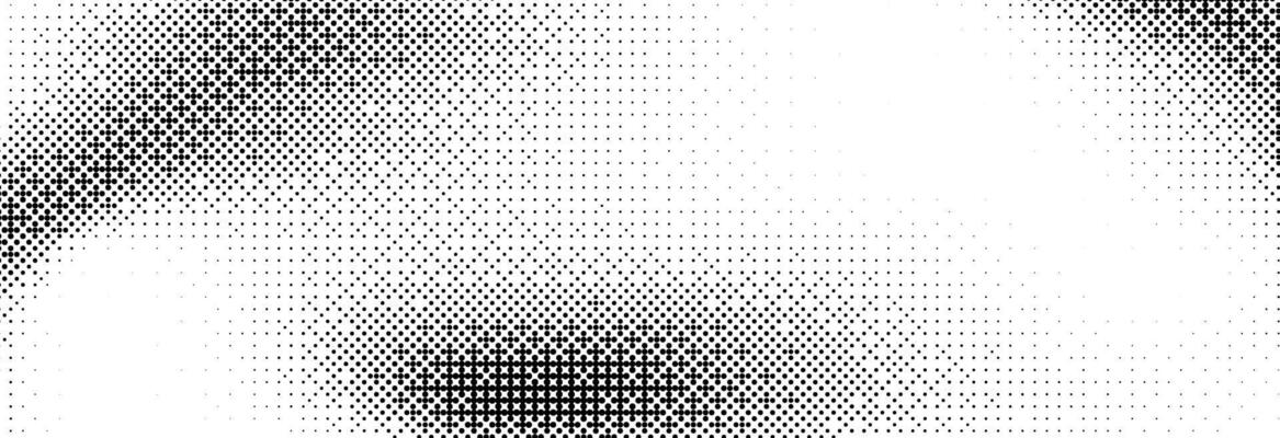 Pixelated bitmap gradient texture. Black and white dither pattern wallpaper. Abstract glitchy pattern. 8 bit game background. Wide raster backdrop. Retro pixel art Illustration.