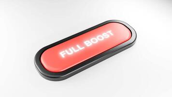 Fist Smashes Giant Red FULL BOOST Button with Force, Hand Pressing Red Button video