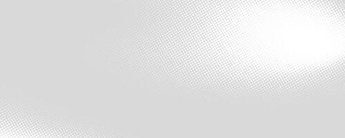 Grey halftone pattern. Retro comic gradient background. Silver pixelated dotted texture overlay. Cartoon pop art fading gradient wallpaper. Backdrop for poster, banner, advertisement, brochure vector