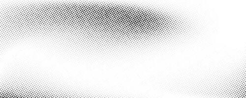 Grunge halftone gradient texture. Faded grit noise background. Sandy gritty wallpaper. Retro pixelated backdrop. Black and white anime or manga comic overlay. Graphic design textured halfton vector