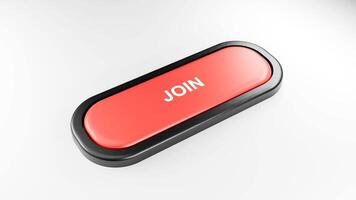 Fist Smashes Giant Red JOIN Button with Force, Hand Pressing Red Button video