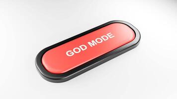 Fist Smashes Giant Red GOD MODE Button with Force, Hand Pressing Red Button video