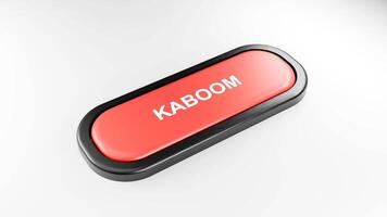 Fist Smashes Giant Red KABOOM Button with Force, Hand Pressing Red Button video