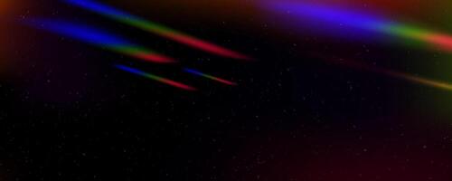 Light leak effect background. Rainbow light flares and bokeh overlay. Retro film photo filter texture. Old exposed photography backdrop. Abstract blur gradient wallpaper. Burnt color bg vector