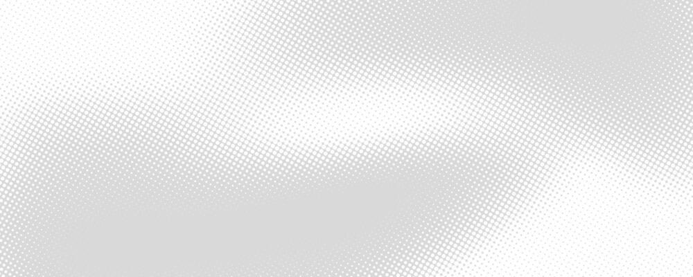 Grey halftone pattern. Retro comic gradient background. Silver pixelated dotted texture overlay. Cartoon pop art faded gradient pattern. Backdrop for poster, banner, advertisement, brochure