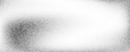 Grunge halftone gradient background. Faded grit texture. White and black sand noise wallpaper. Retro pixelated backdrop. Anime or manga style comic overlay. Graphic design textured template vector