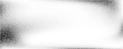 Grunge halftone gradient background. Fading grit noise texture. White and black sandy wallpaper. Retro pixelated backdrop. Anime or manga style comic overlay. Graphic design textured template vector