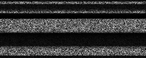 TV static noise background. Glitched white noise texture. VHS signal with black stripes, interferences or glitches. Pixelated television screen backdrop grain for poster, banner vector