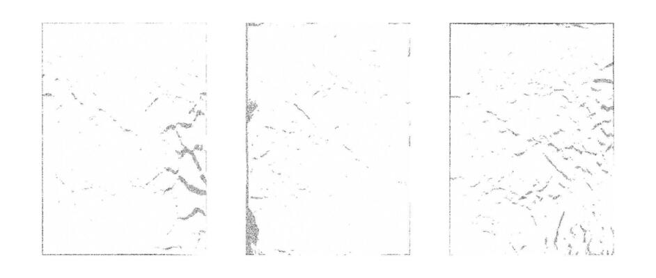 Stipple rough grunge collection. Aged pixelated texture paper overlay set. Dotted scratched crumpled background. Dirt grainy stippled backdrop for poster, vinyl cover, frame, banner.