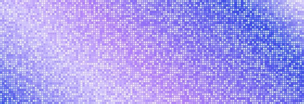 Blue purple disco party pattern. Iridescent sequin mosaic texture background. Abstract shining halftone wallpaper. Pop up comic glitter sparkles backdrop. Retro design template vector