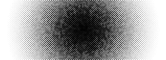 Grunge halftone radial gradient texture. Black pixelated distress circle backdrop. Weathered grit noisy background. Damaged glitched round print overlay. Fading gritty sandy wallpaper. vector