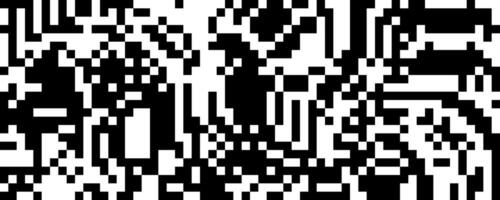 Pixelated curved wavy texture. Black and white dithered bent lines background. Digitalized backdrop for banner, poster, flyer, brochure, booklet. Abstract rasterized squiggle overlay wallpaper vector