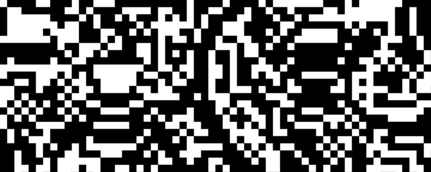 Pixelated black and white texture. Dithered abstract random background. Digitalized backdrop for banner, poster, flyer, brochure, booklet, leaflet. Abstract rasterized overlay wallpaper vector