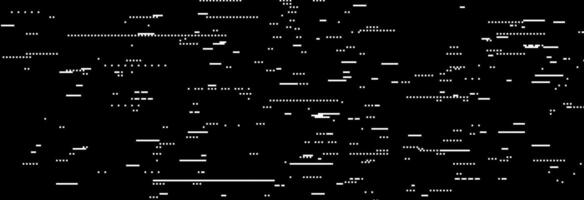 Glitch TV static noise wallpaper. Black and white VHS pixel noise texture. Random interference signal concept. Rippled tape background. Image distorted distressed backdrop effect. vector