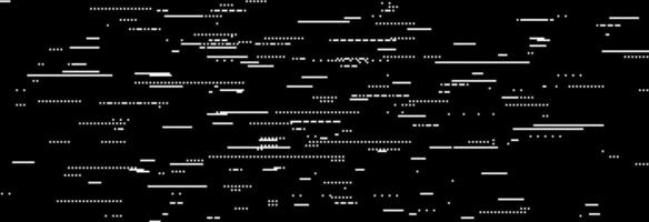Glitch TV static noise wallpaper. VHS pixel noise texture. Random interference signal concept. Black and white rippled tape background. Image distorted distressed backdrop effect. vector