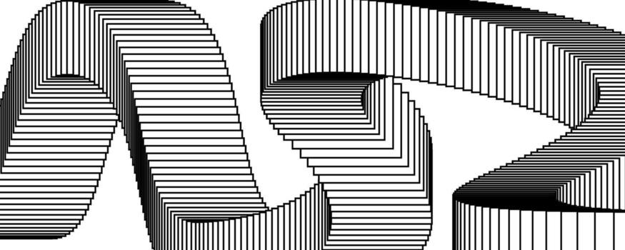 Wavy poster design background with flying cards or frames. Black and white blended square template for poster, banner, flyer, brochure, leaflet, booklet. Retro dynamic abstract step wallpaper vector