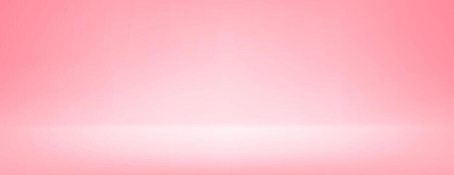 Pink studio room design concept. Light rose platform display background. Wall and floor surface backdrop for presentation, mockup template, product showcase. Soft smooth gradient wallpaper. vector