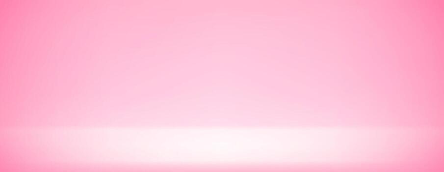 Pink studio room design concept. Light platform display background. Wall and floor surface backdrop for presentation, mockup template, product showcase. Soft smooth rose gradient wallpaper vector