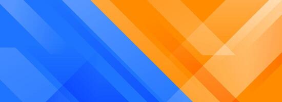 Sport game contest footer design. Wide bright sporty versus banner concept for presentation, footer, header, poster, flyer. Abstract blue and orange diagonal gradient line background. vector