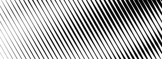 Diagonal thin line halftone gradation texture. Fade oblique stripe gradient background. Black slanted pattern backdrop. Vanishing parallel tilted stripe wallpaper for overlay, print, cover vector