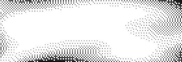 Black and white pixelated bitmap gradient texture. Dither spots background. 8 bit game screen wallpaper. Retro glitchy pixel art illustration. Abstract wavy dithering border overlay vector
