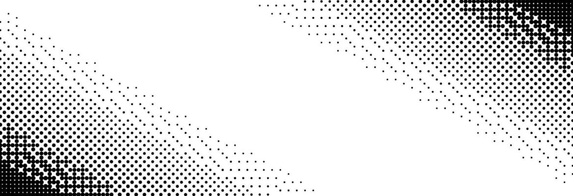 Pixelated bitmap slanted gradient texture. Oblique dither diagonal pattern background. 8 bit game screen wallpaper. Retro glitchy pixel art illustration. Abstract wide dithering border