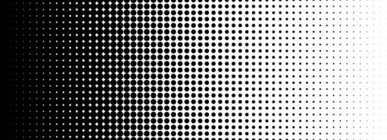 Dotted halftone gradient texture. Fading polka dot background. Repeated dots gradation pattern. Black vanishing comic pop art overlay backdrop. Halftone raster effect wallpaper vector