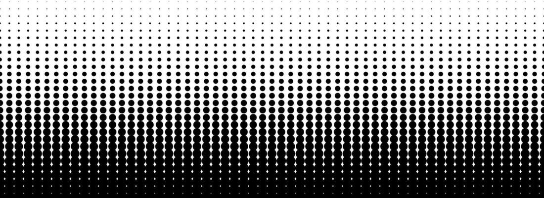 Dotted halftone gradient texture. Fading oval dot background. Repeated dots gradation pattern. Black vanishing comic pop art overlay backdrop. Halftone raster effect wallpaper.