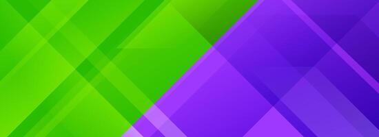 Sport game contest footer design. Wide bright sporty versus banner concept for presentation, footer, header, poster, flyer. Abstract green purple diagonal gradient lines background. vector