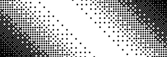 Black and white diagonal bitmap gradient texture. Slanted dithered background. Abstract pixel glitchy pattern. 8 bit game screen wallpaper. Fading pixel backdrop. Retro oblique halftone vector