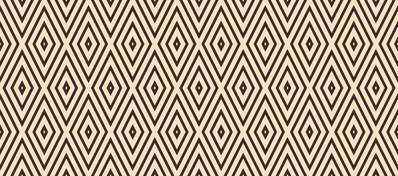 Seamless beige argyle pattern. Nude brown rhombus repeated background. Autumn diamond texture for clothes textile design, fabric print, wrapping paper. Ecru wallpaper vector