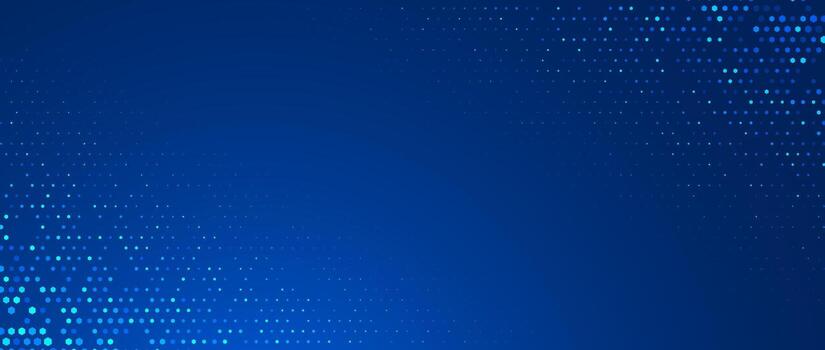 Blue glowing hexagon texture. Abstract neon hexagonal grid wallpaper. Navy honeycomb pattern backdrop. Modern technology, business, science, healthcare, medicine, presentation design background vector