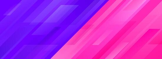 Bright sport game contest footer design. Colorful wide sporty versus banner concept for presentation, footer, header, poster, flyer. Abstract purple and pink diagonal gradient line background vector