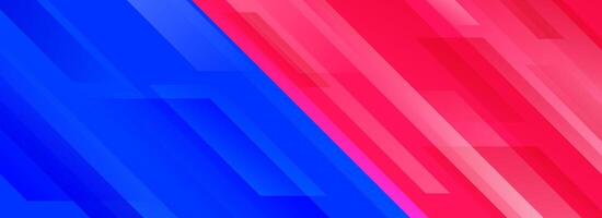 Sport game contest footer design. Wide bright sporty versus banner concept for presentation, footer, header, poster, flyer. Abstract red and blue diagonal gradient line background. vector