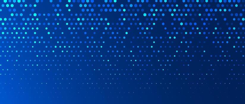 Blue hexagon texture background. Abstract glowing hexagonal grid wallpaper. Navy honeycomb pattern backdrop. Modern technology, business, science, healthcare, medicine, presentation design vector