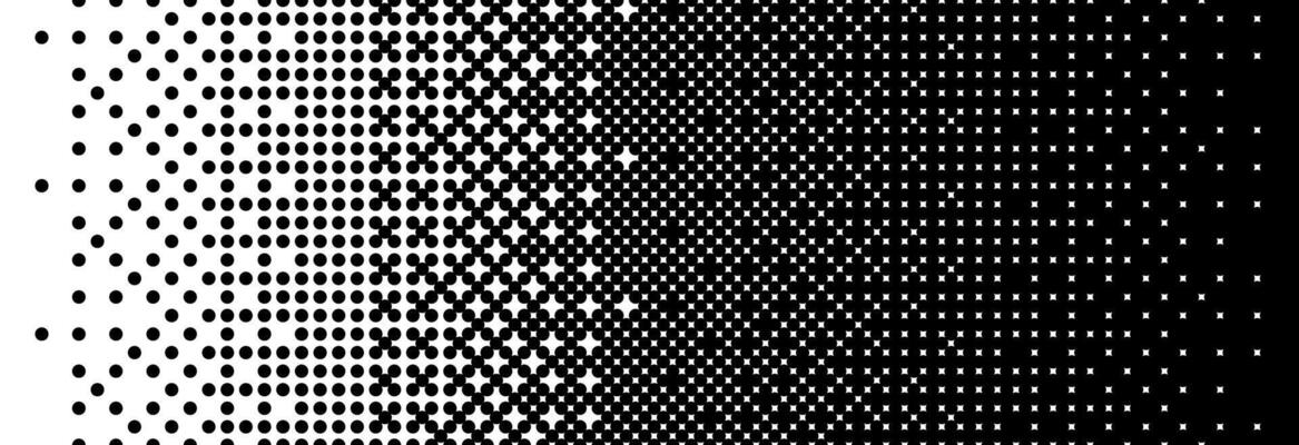 Fading bitmap gradient texture. Black and white dither pattern background. Abstract pixelated glitchy pattern. 8 bit game screen wallpaper. Vanishing pixel art retro backdrop.