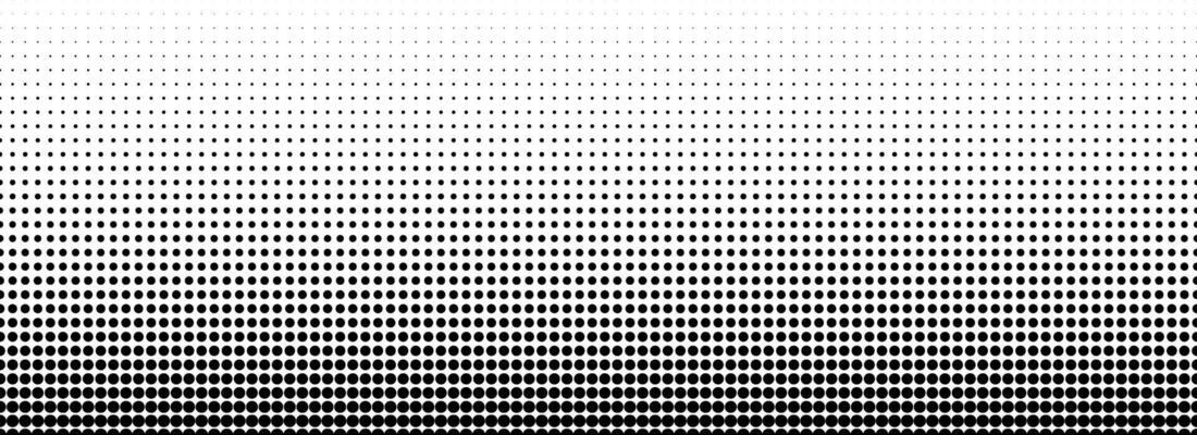 Dotted halftone gradient texture. Fading polka dot background. Repeated dots gradation pattern background. Black vanishing comic pop art overlay backdrop. Halftone raster effect wallpaper.