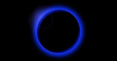 Blue planet eclipse concept. Solar light glare effect. Abstract glowing sun crown in dark space. Earth halo with blazing edge. Illustration design for poster, banner, cover, brochure, booklet vector