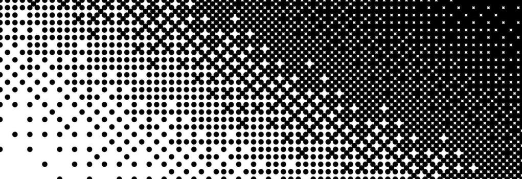 diagonal mapa de bits degradado textura. negro y blanco inclinado vacilar antecedentes. resumen pixelado defectuoso esquina modelo. 8 poco juego pantalla fondo de pantalla. desvanecimiento píxel fondo. retro trama de semitonos vector