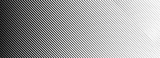 Slant line halftone gradation texture. Fading diagonal stripe gradient background. Black oblique pattern backdrop. Vanishing thin parallel line wallpaper for overlay, print, cover. vector